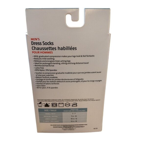 Compression Dress Socks For Men Mild 20-25 mmHg Large 10.5-12 Tan Revitalizing - Picture 3 of 5